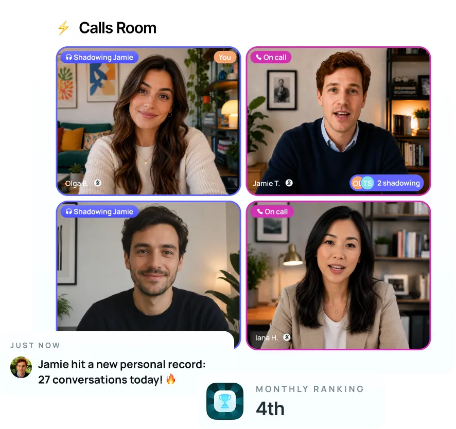 La Calls Room de Minari : quatre commerciaux qui appellent ensemble, un nouveau record personnel et le classement du mois